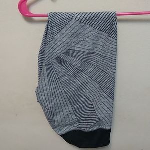 Brooks gray stripe running tights
